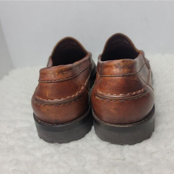 Vtg 90\'s Polo Ralph Lauren Y2K Penny Loafer Size 9.5 Brown Leather Lug Sole main image 10